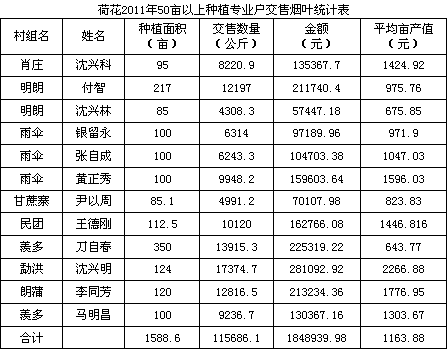 新烟区烤烟种植专业户经营模式探讨